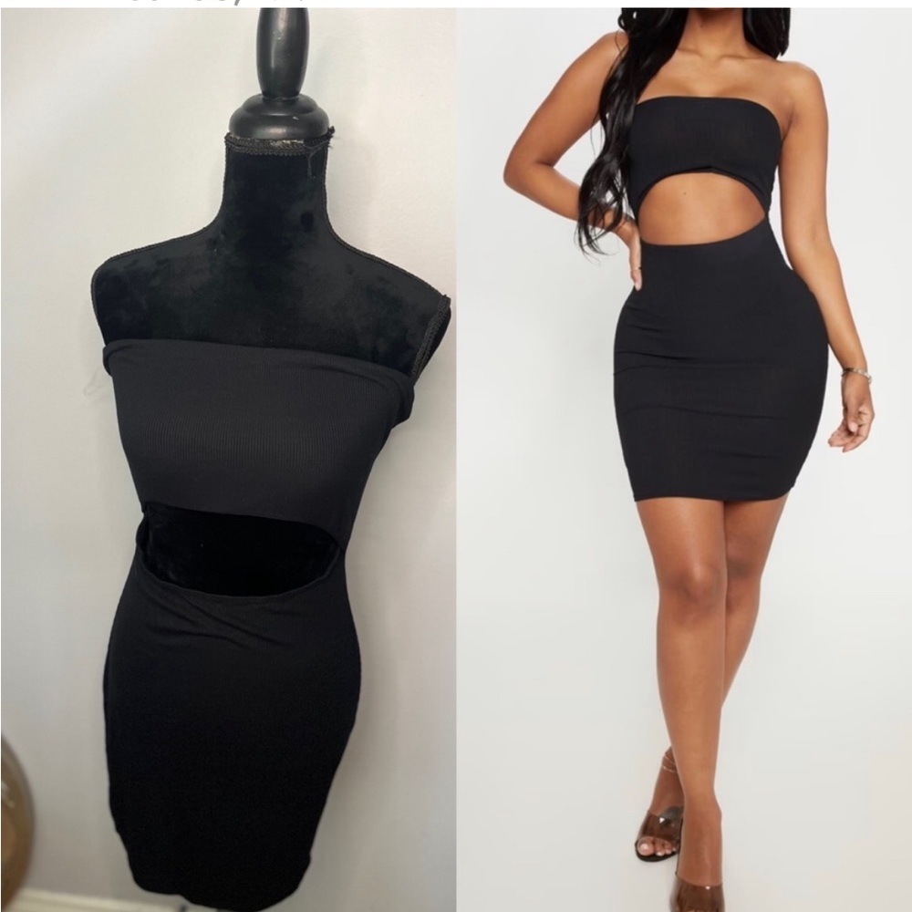 Evelyn Cut Out Mini Dress - Black